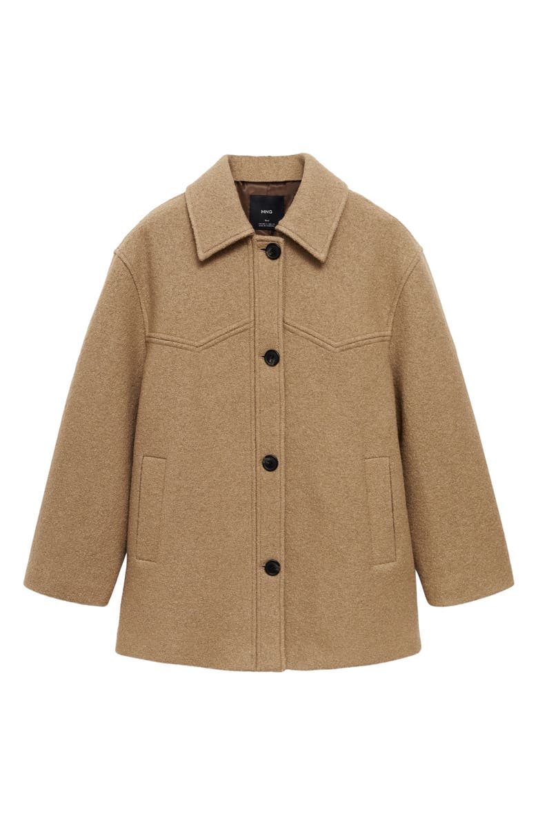 MANGO Oversize Wool Blend Coat, Alternate, color, 