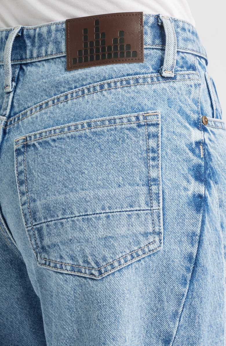 CITY BLUES Raw Hem High Waist Ankle Barrel Leg Jeans, Alternate, color, Vintage Whisker