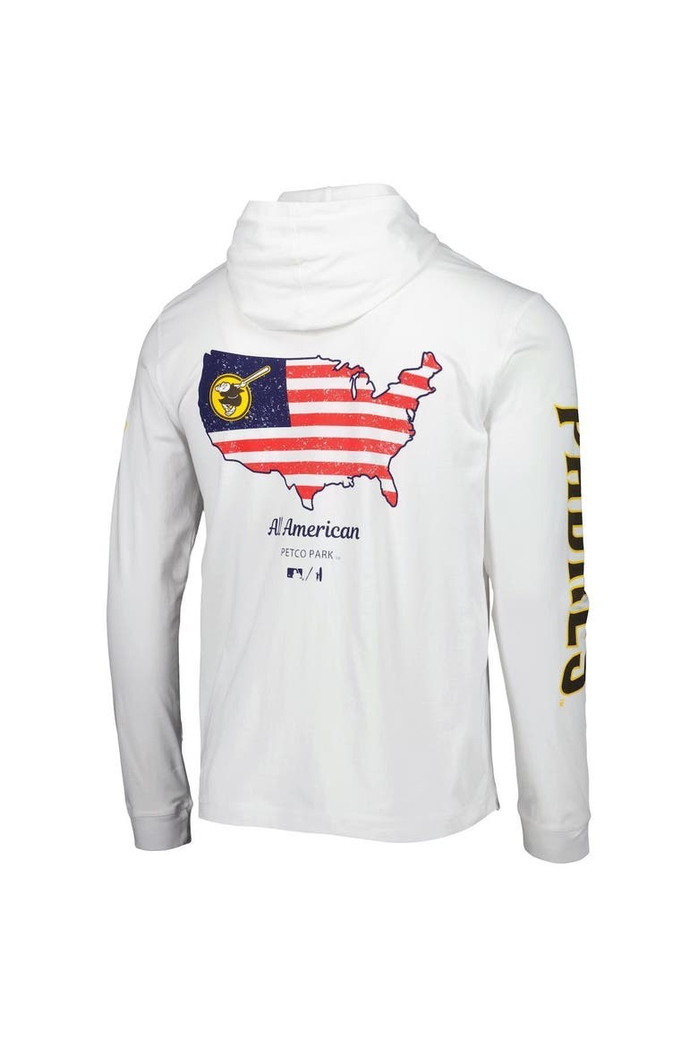 Men's johnnie-O White San Diego Padres Edison Hoodie T-Shirt, Alternate, color, White