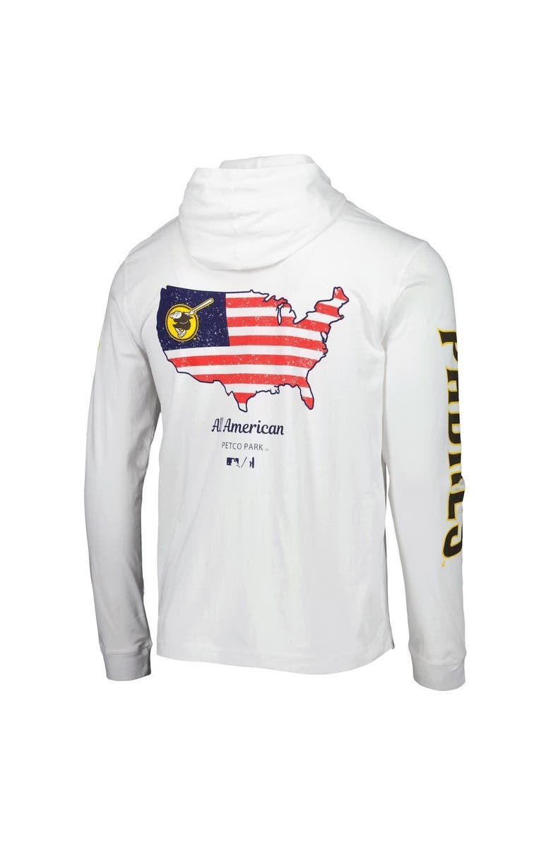 johnnie-O Men's johnnie-O White San Diego Padres Edison Hoodie T-Shirt, Alternate, color,