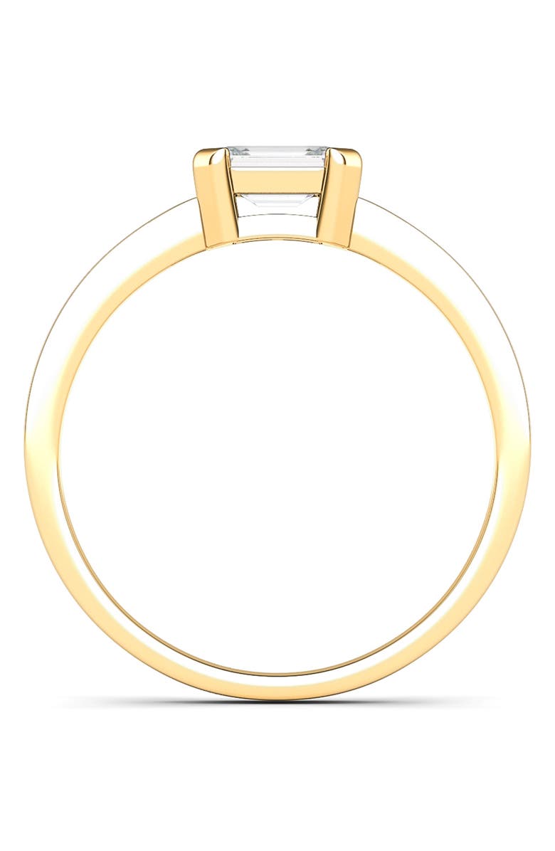HauteCarat Lab Grown Emerald Diamond Band Ring, Alternate, color, Yellow Gold