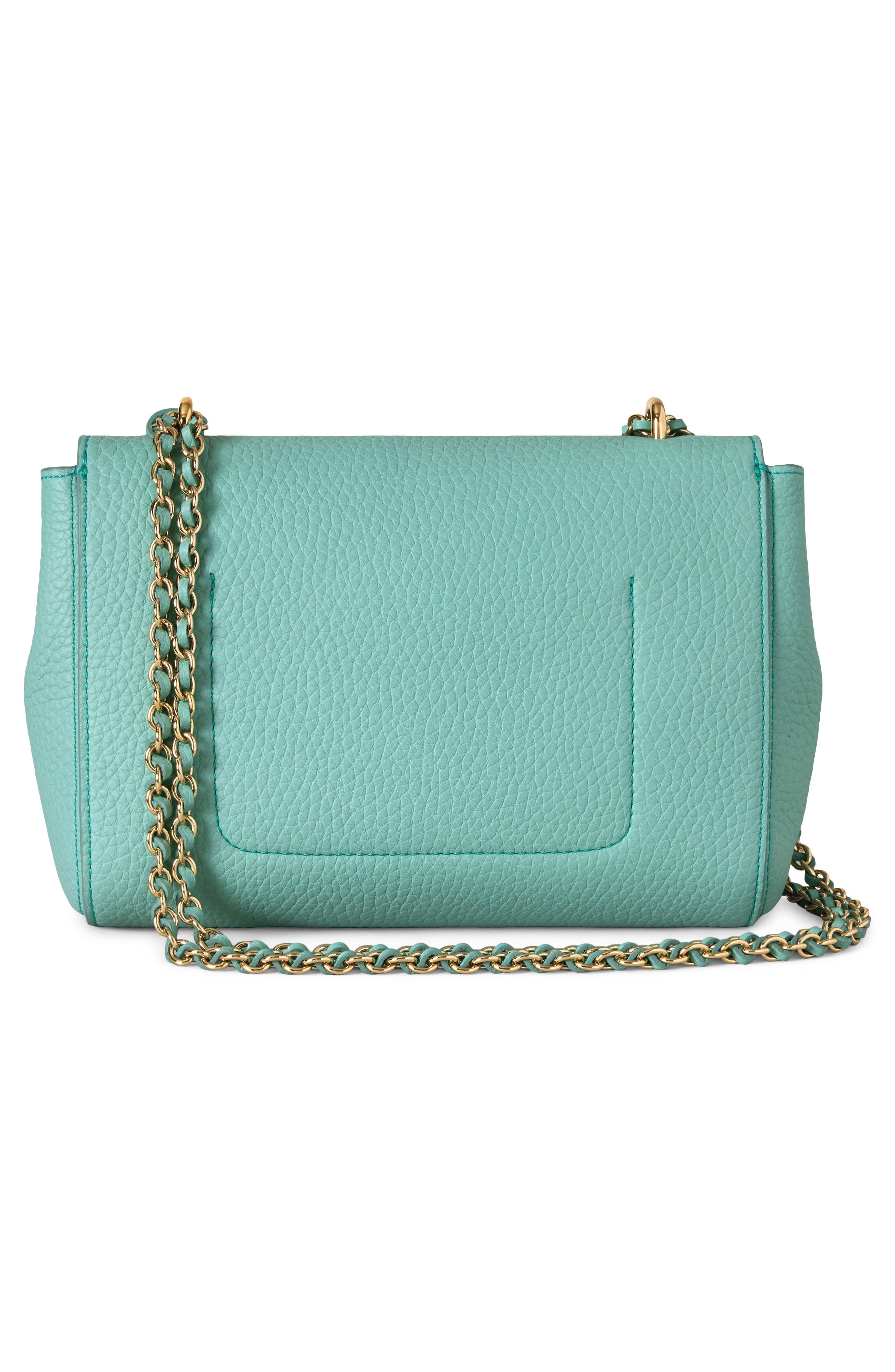 Lily Heavy Grain Leather Satchel, Alternate, color, MARINA BLUE