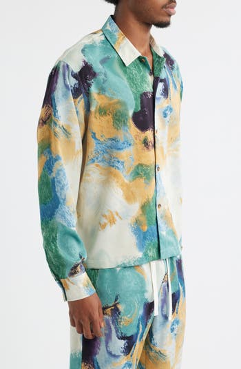 Vincent Abstract Print Button-Up Shirt