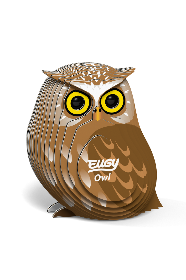 Owl 3D Puzzle, Alternate, color, No Color