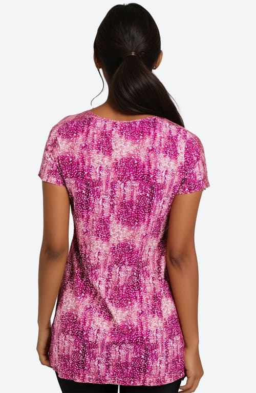 Calypsa Plus Size Anna Swim Tunic In Pink