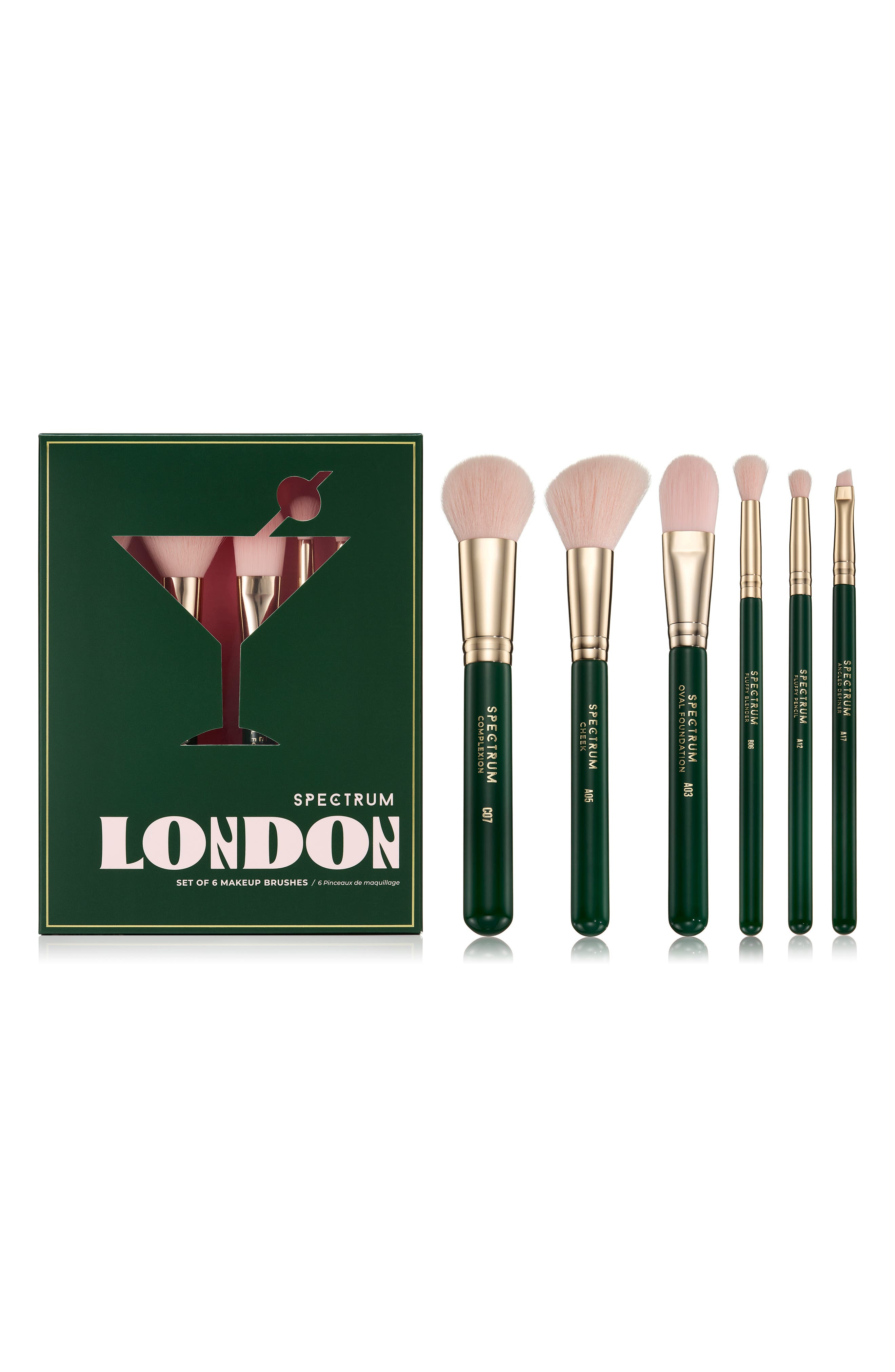 SPECTRUM Travel Books Collection London 6-Piece Makeup Brush Set 