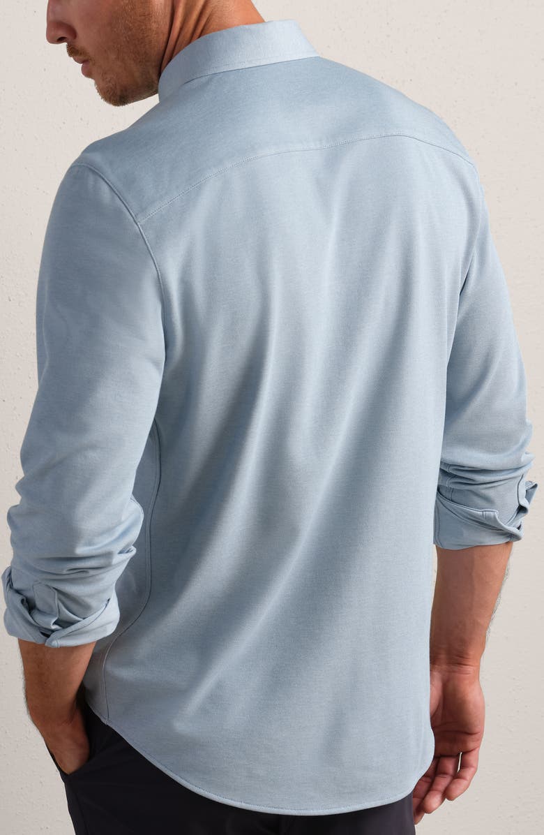 Rhone Effortless Oxford Performance Button-Down Shirt, Alternate, color, Mountain Blue Heather