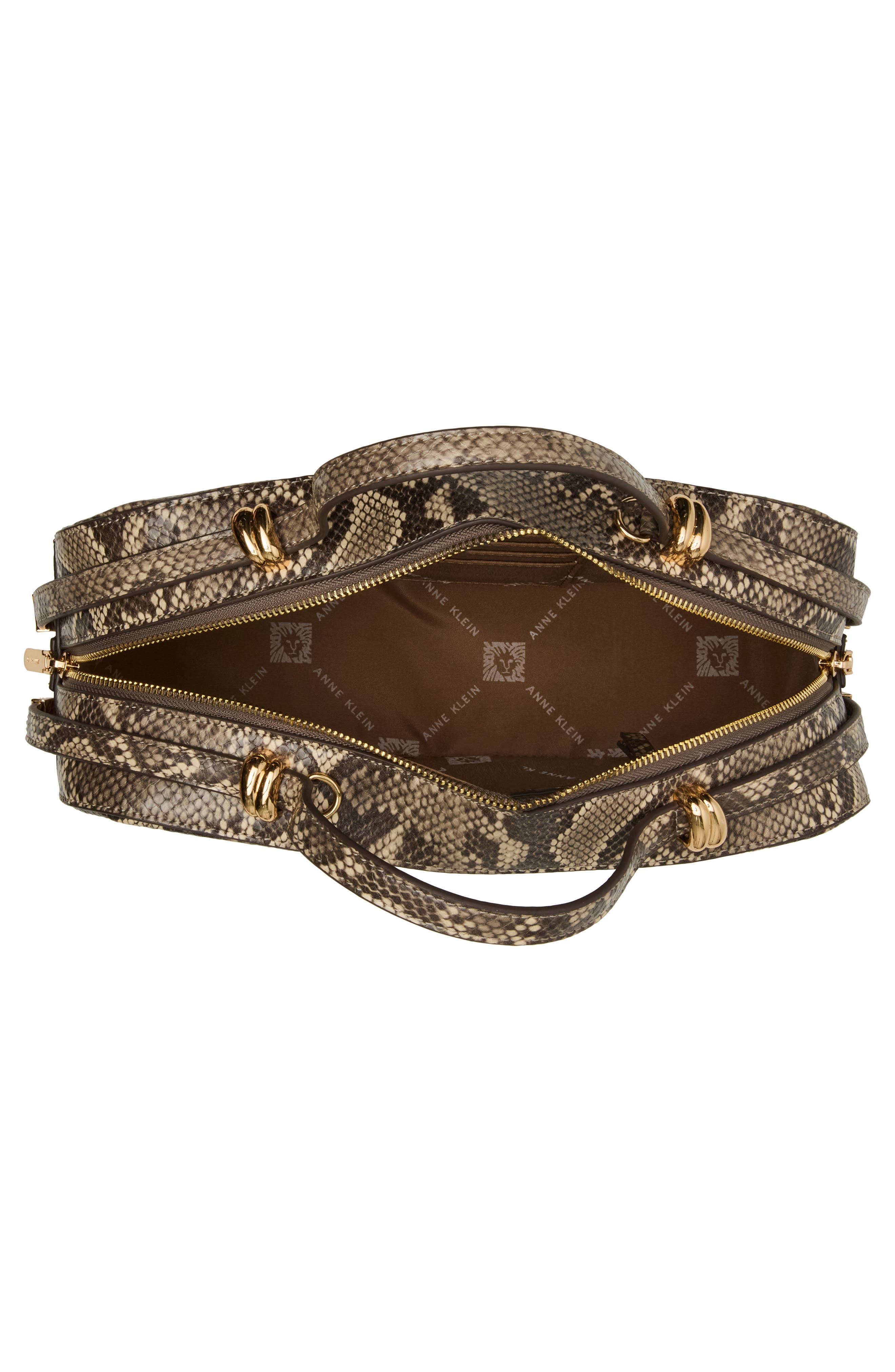 Anne Klein East/West Satchel, Alternate, color, Beige Multi