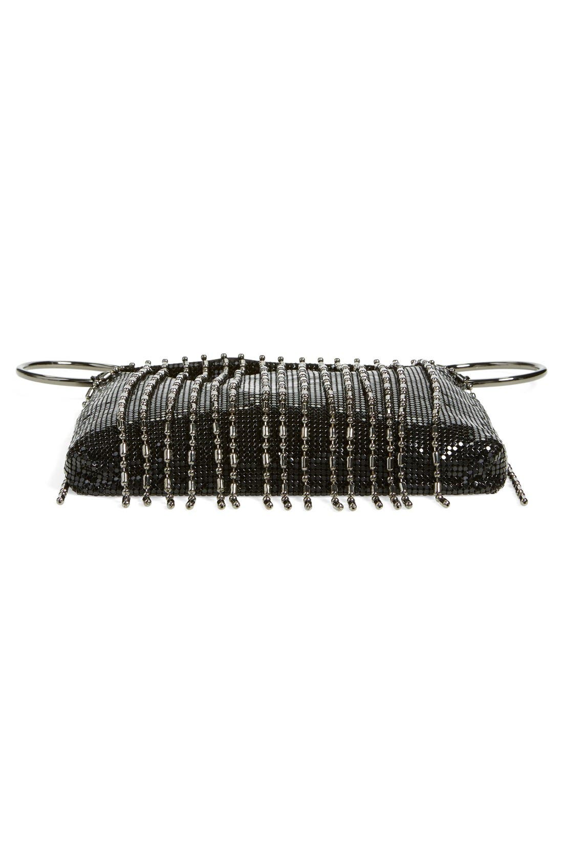 Cascade Fringe Evening Bag, Alternate, color, BLACK