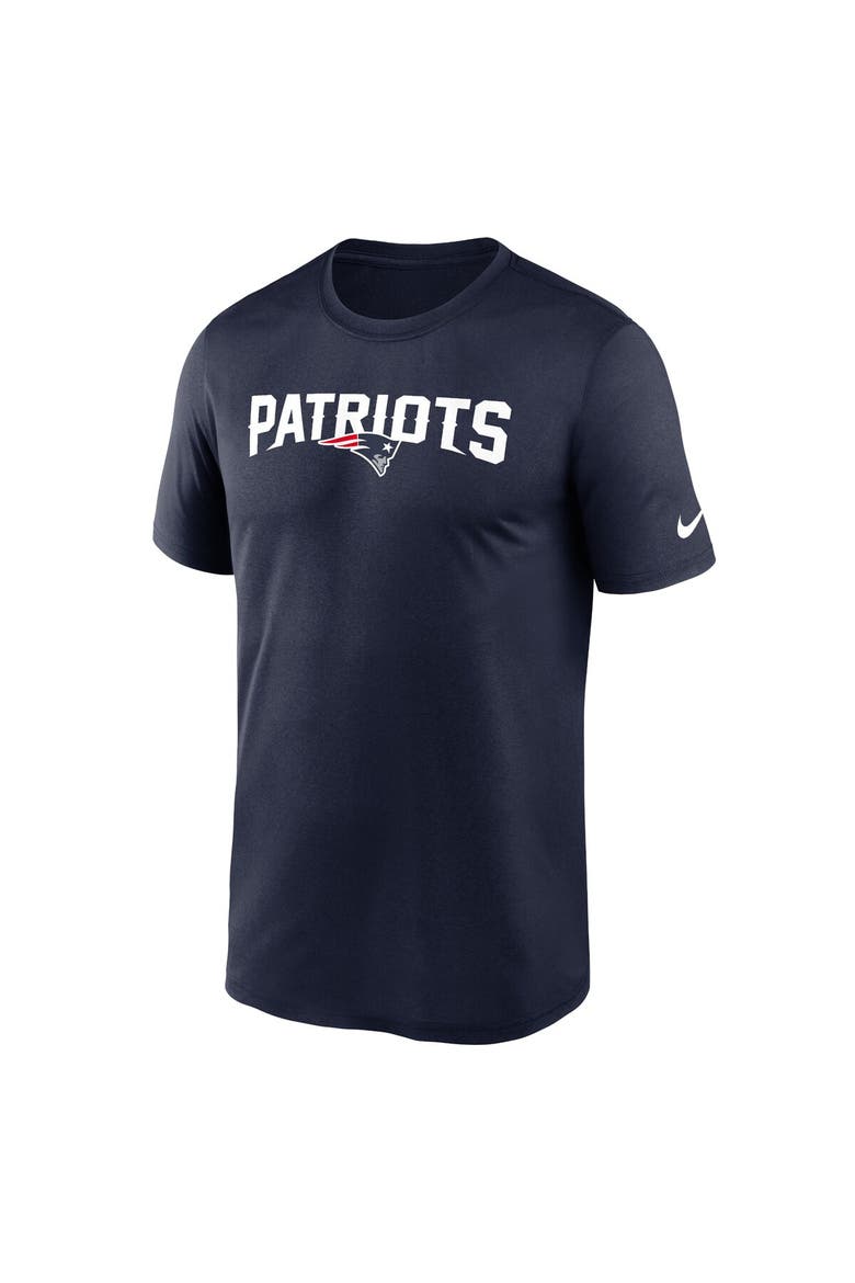Men's Nike Navy New England Patriots Primetime Legend Wordmark Performance T-Shirt, Alternate, color, Navy