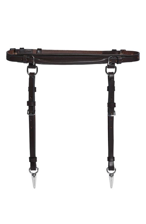 Double Loop Bridle Leather Garter Belt