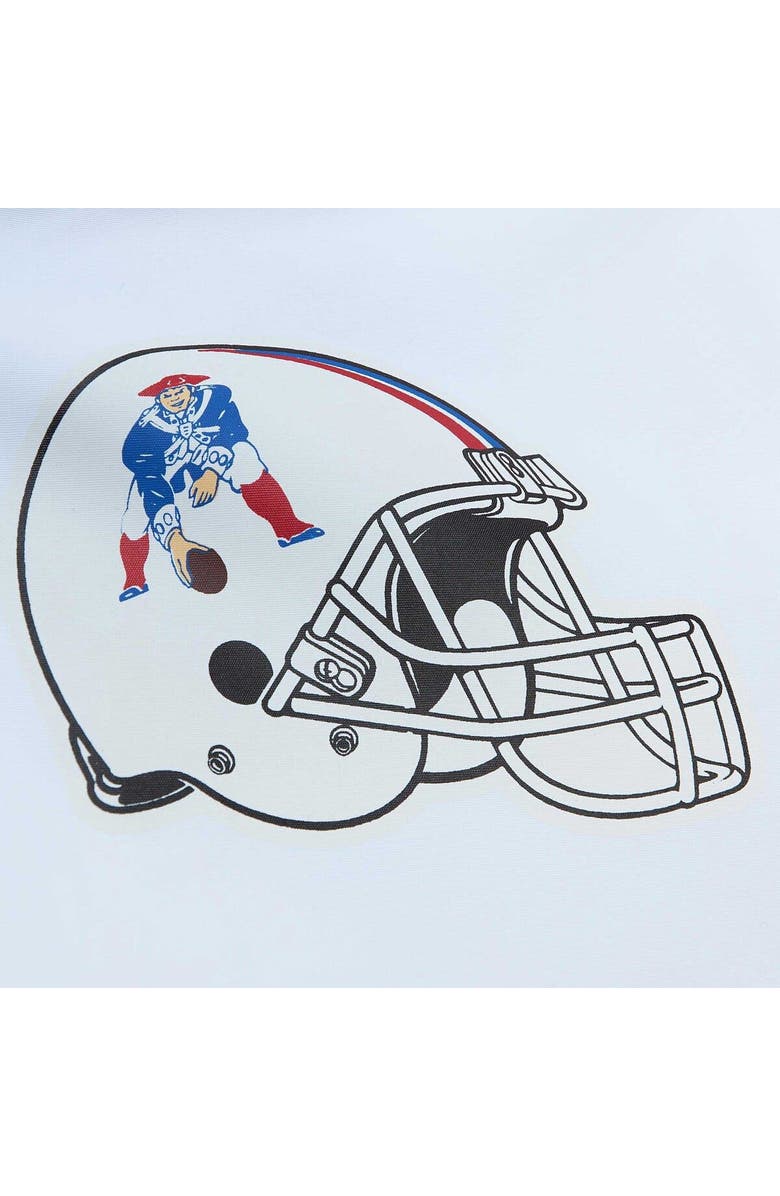 Mitchell & Ness Men's Mitchell & Ness White New England Patriots Team Burst Warm-Up Full-Zip Jacket, Alternate, color, White