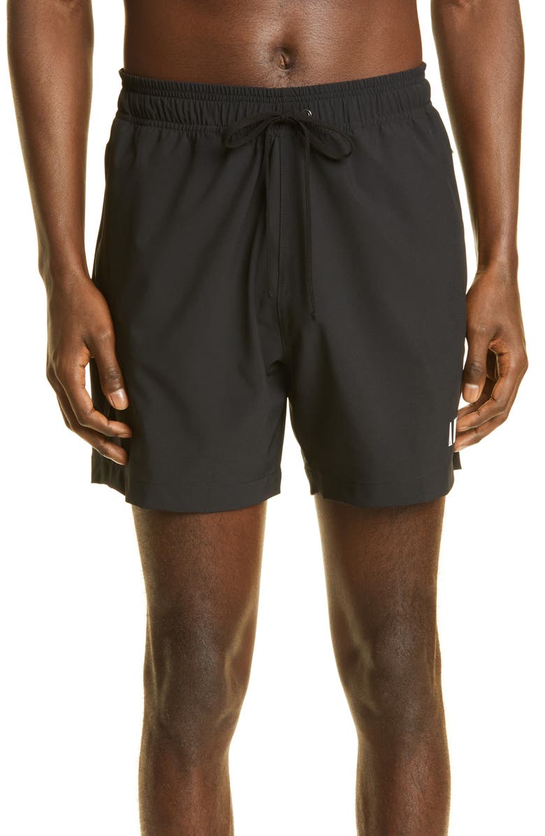 AMIRI Core Logo Swim Trunks, Main, color, 