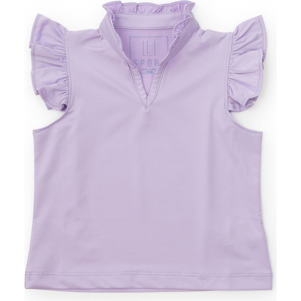 LILA AND HAYES LILA AND HAYES ELLIE GIRLS' SLEEVELESS RUFFLED TOP BY LH SPORT