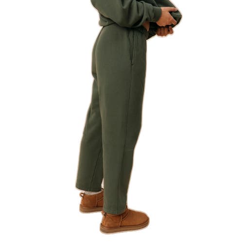 Ocio Organic Cotton Teddy Cropped Pant In Green