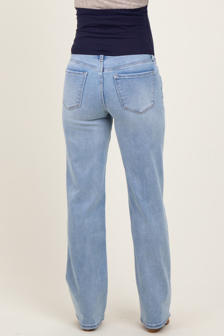 Relaxed Straight Leg Maternity Jeans, Alternate, color, Light Blue
