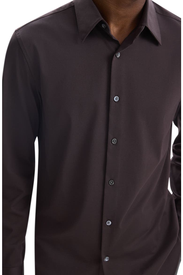 Sylvain ND Structure Knit Button-Up Shirt, Alternate, color, HICKORY-SPF