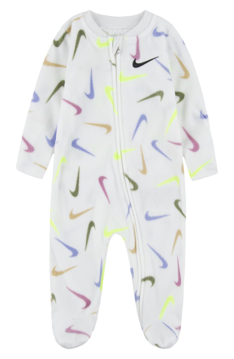Nike Swoosh Logo Microfleece Footie, Main, color, 