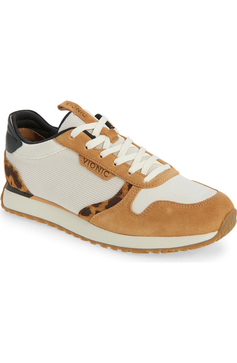 Vionic Monarch Sneaker, Main, color, Ivory/ Leopard