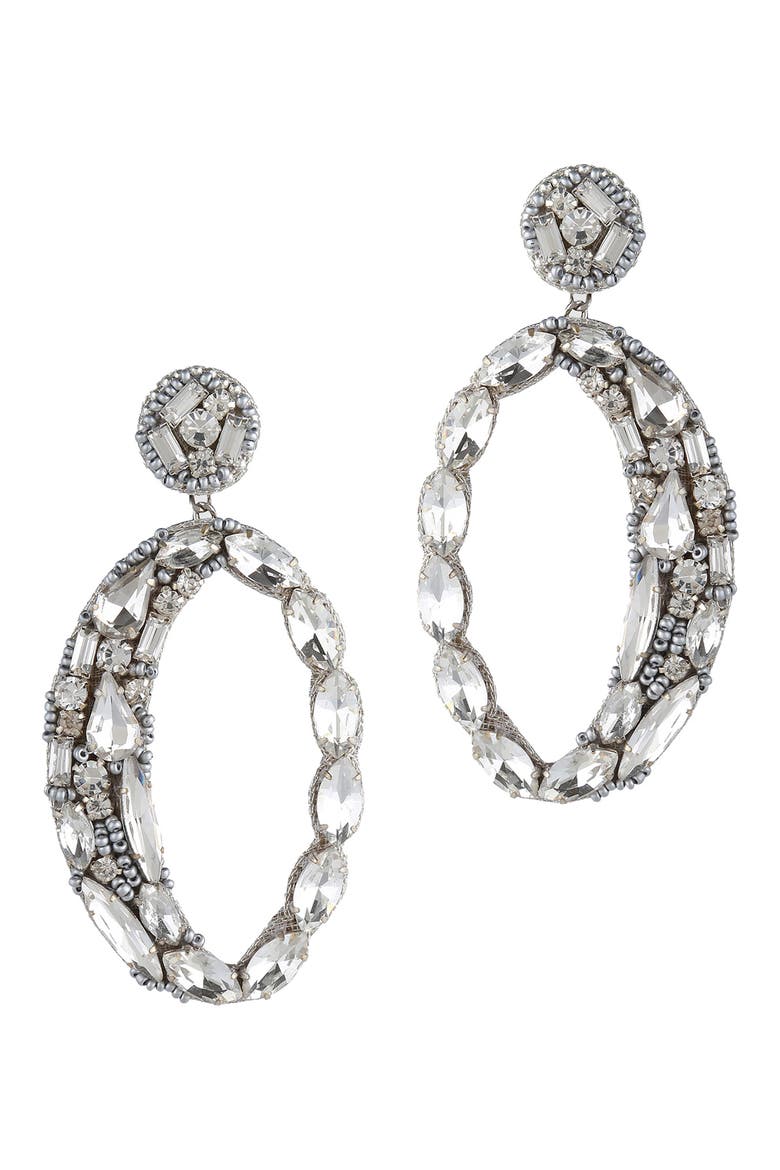 Freida Statement Drop Earrings, Main, color, SILVER