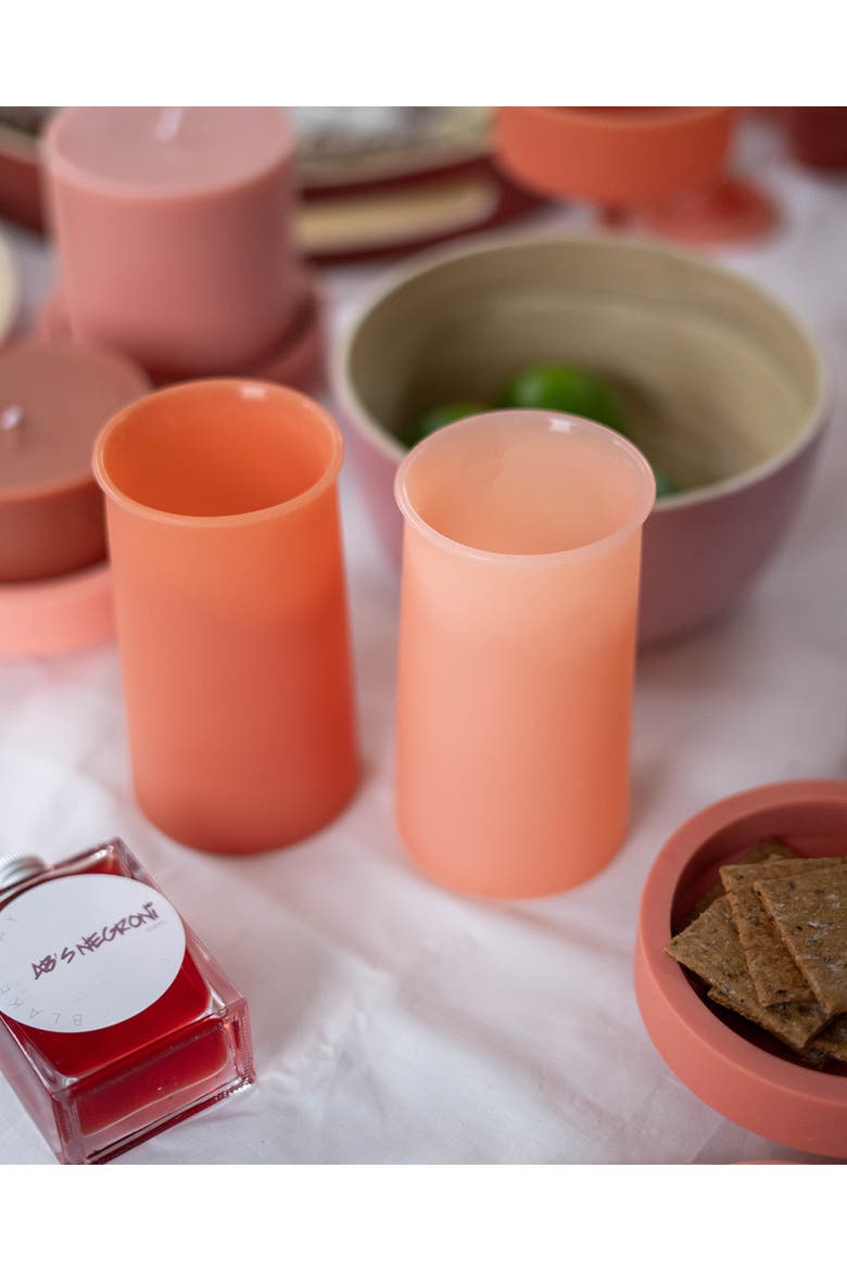 Stegg | Unbreakable Highball Glasses, Alternate, color, Terra + Peach