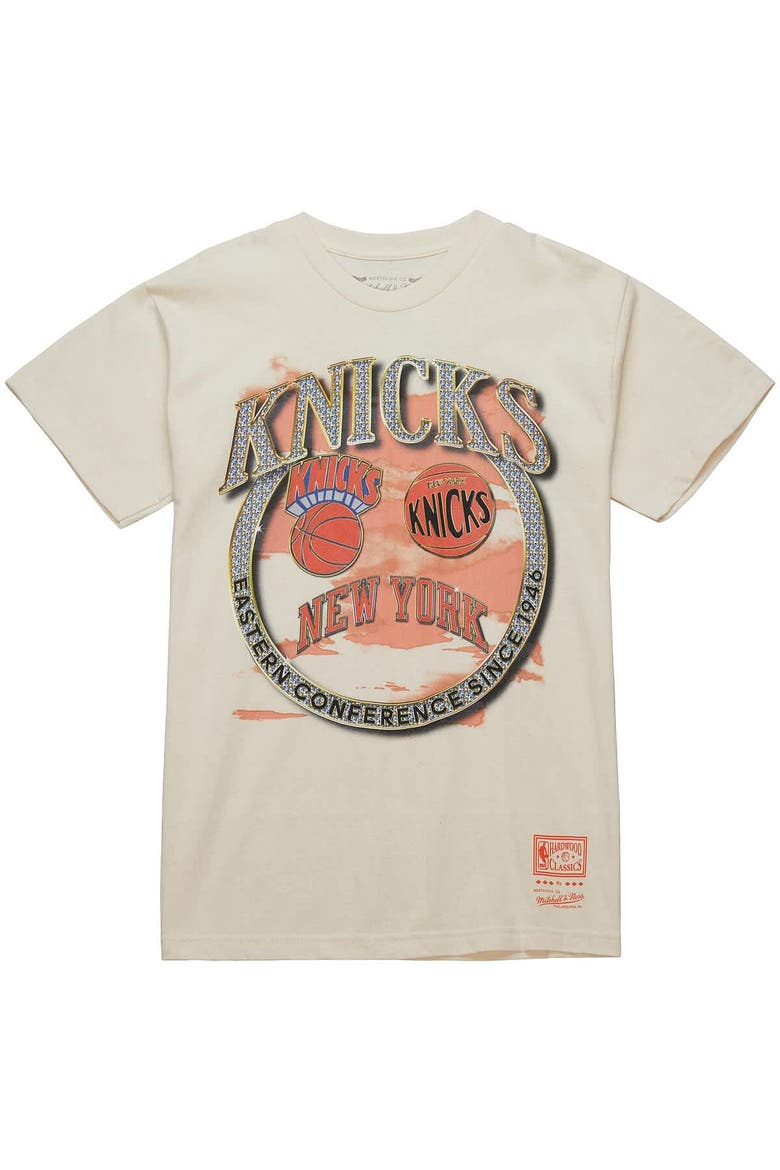 Men's Mitchell & Ness  White New York Knicks Big & Tall Hardwood Classics Crown Jewels T-Shirt, Alternate, color, White