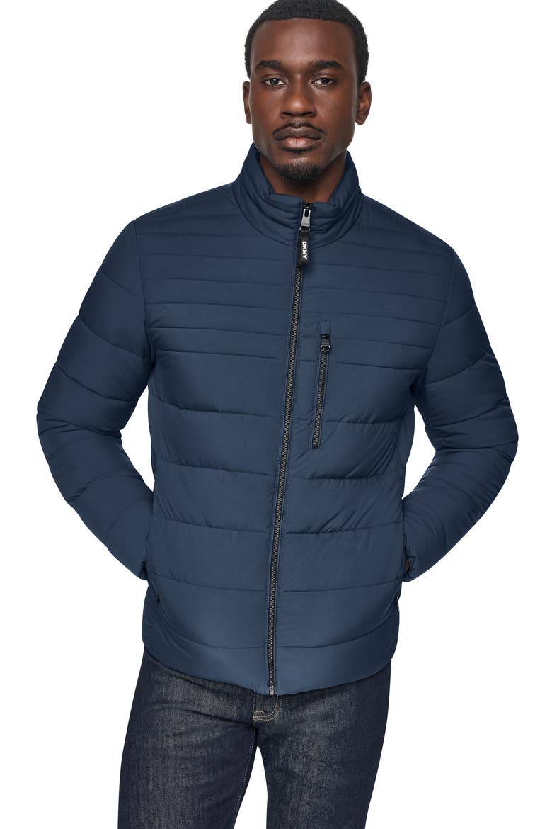 Stretch Puffer Jacket, Alternate, color, NAVY
