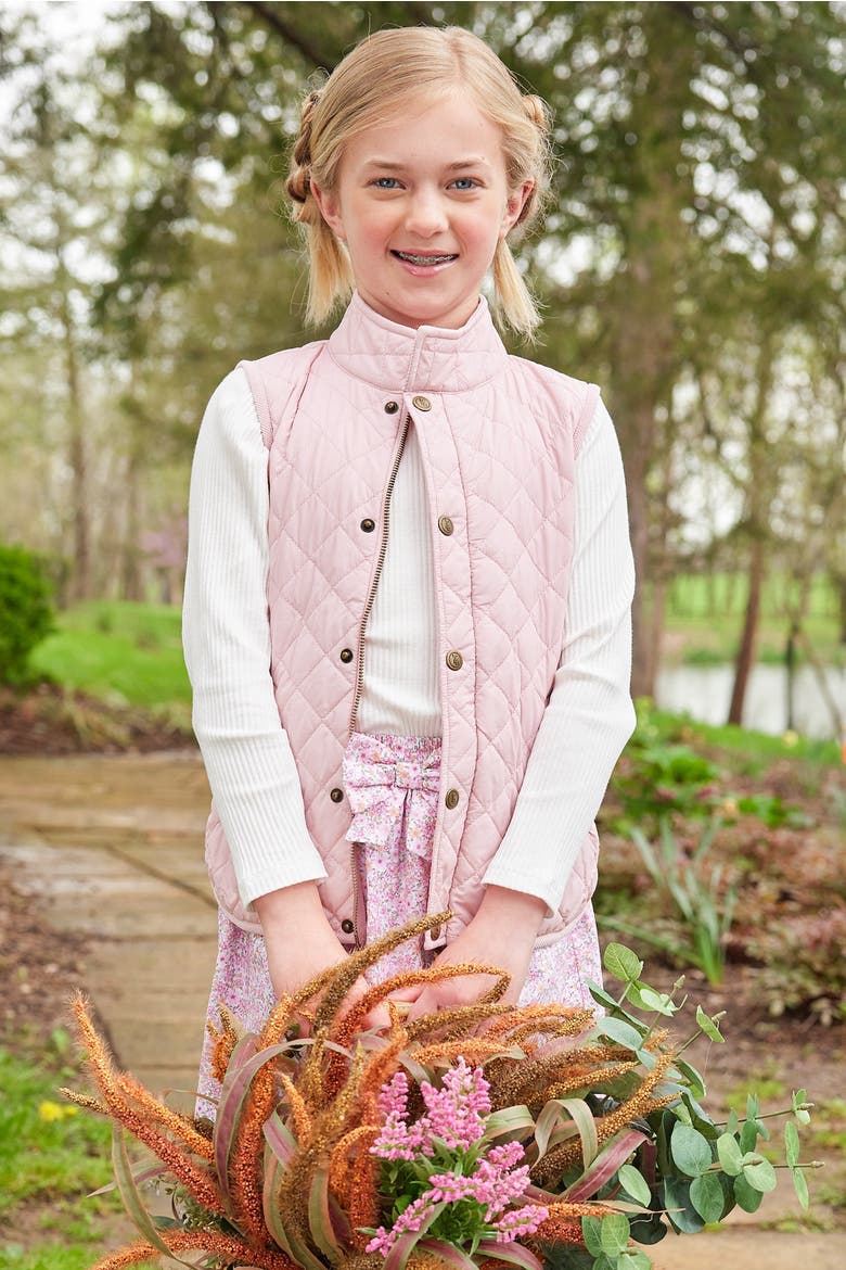 Kids' Classic Quilted Vest, Alternate, color, Light Pink