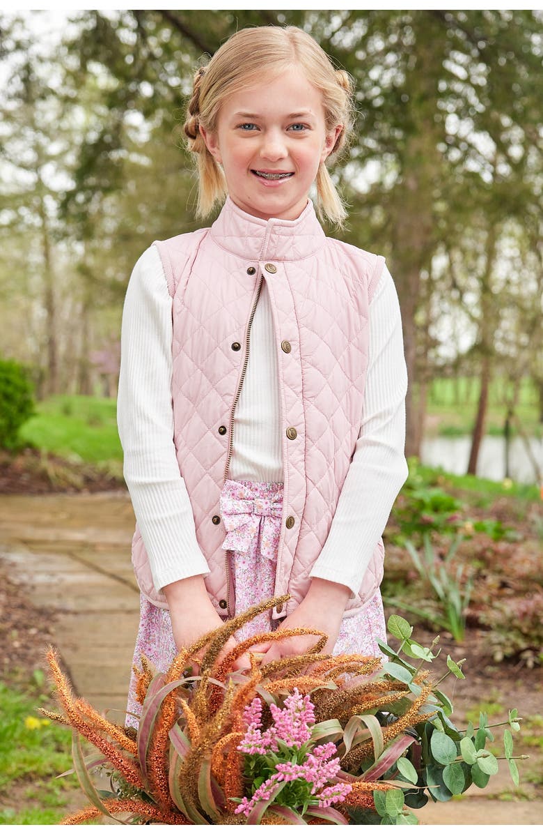 Little English Kids' Classic Quilted Vest, Alternate, color, Light Pink