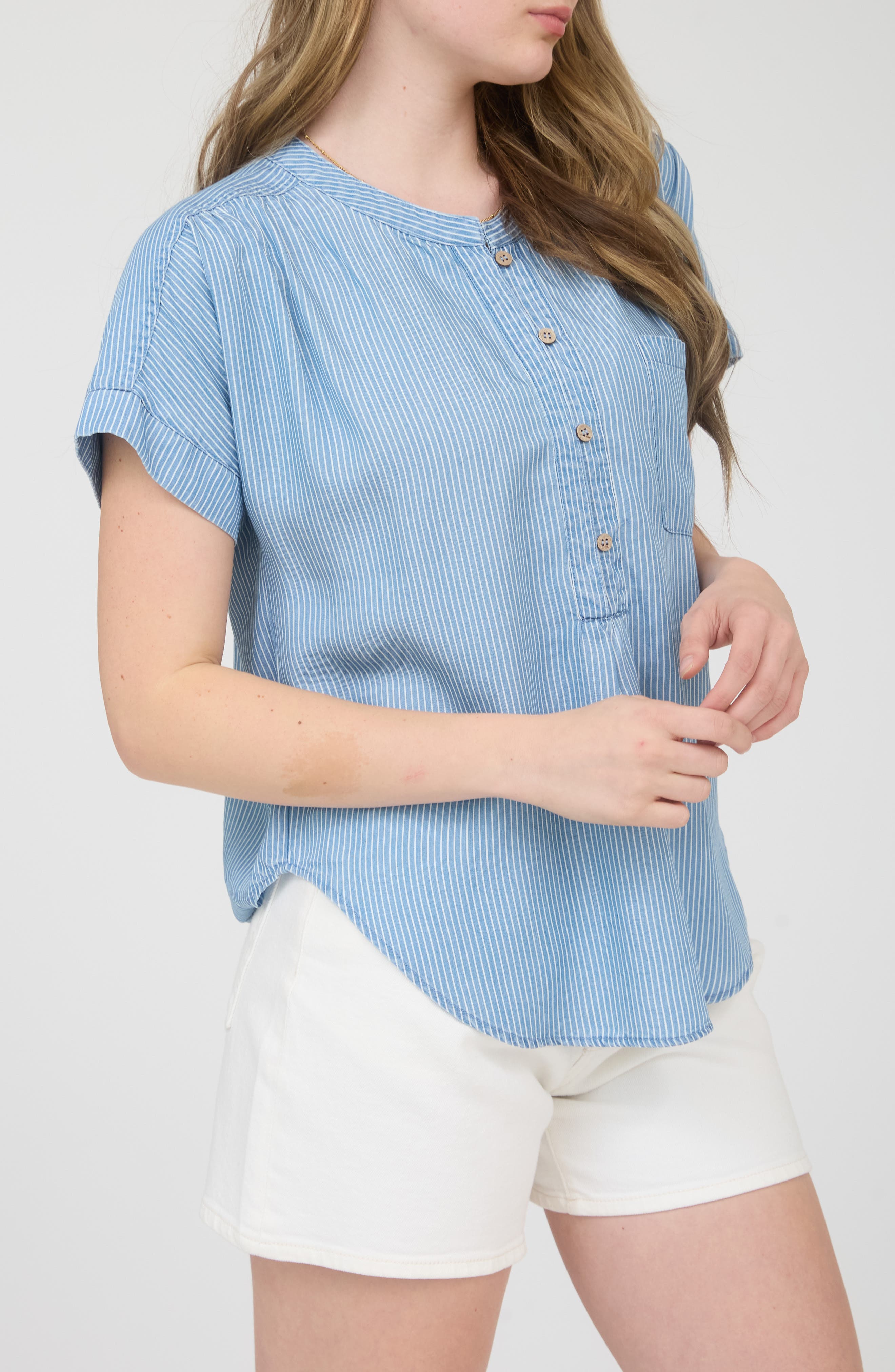 Button Up Stripe Top