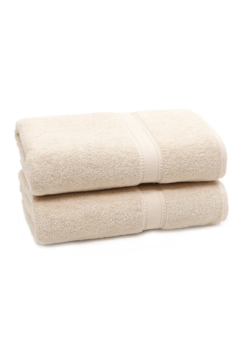 Sinemis Terry Bath Towels - Set of 2 - Beige, Alternate, color, BEIGE