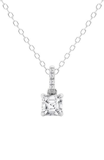 Badgley Mischka Collection Diamond Pendant Necklace In White