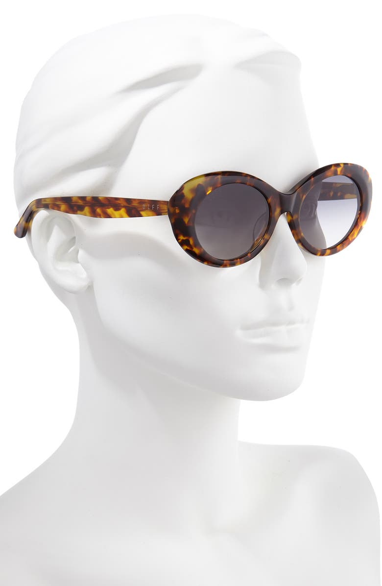 DIFF Olivia 50mm Oval Sunglasses, Alternate, color, 