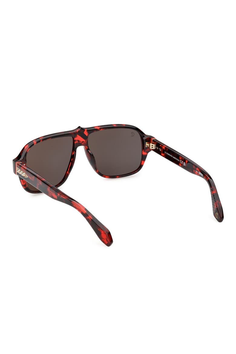 59mm Navigator Sunglasses, Alternate, color, RED HAVANA / GOLD / ZEISS