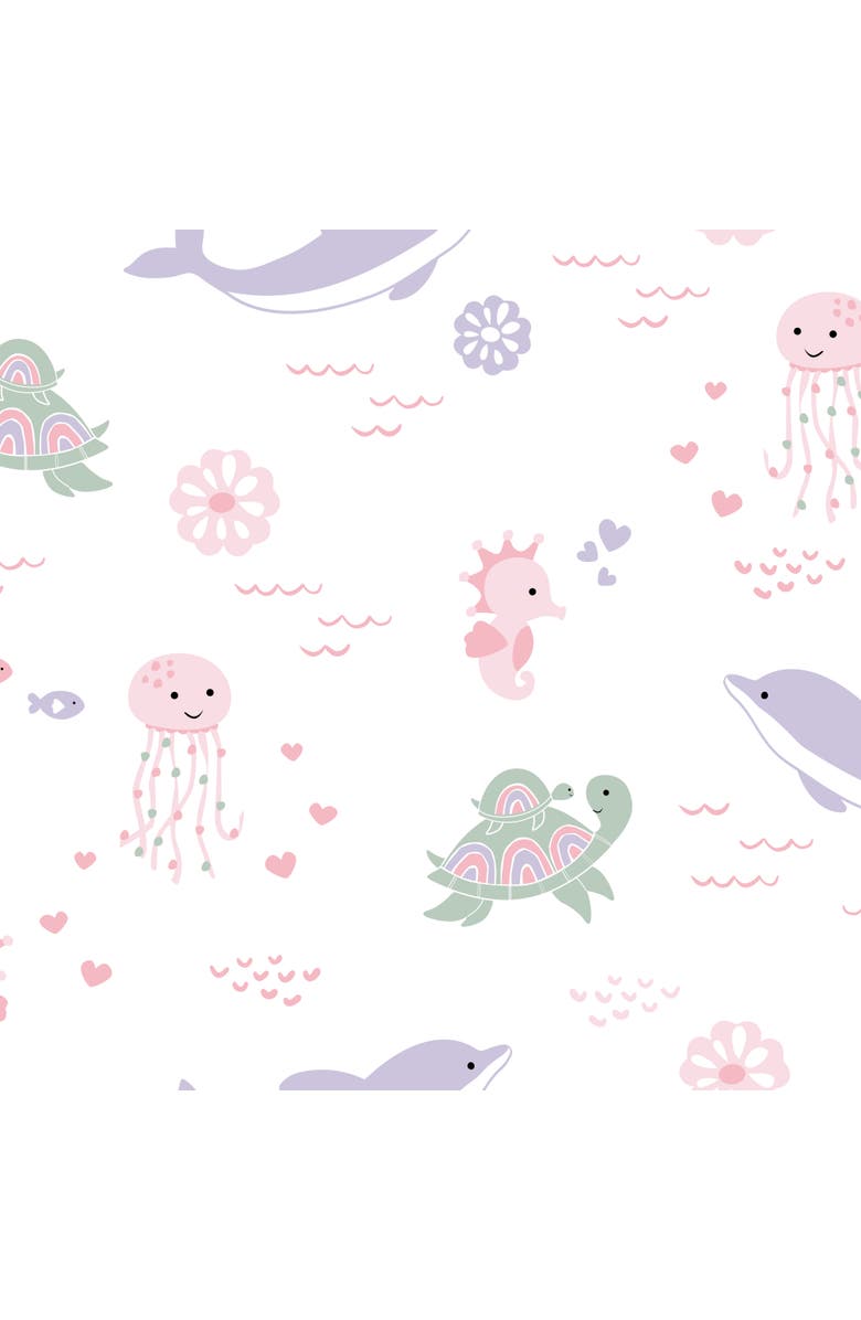 Lambs 
Ivy Sea Dreams Soft 100% Cotton Nautical Ocean Fitted Crib Sheet, Alternate, color, White