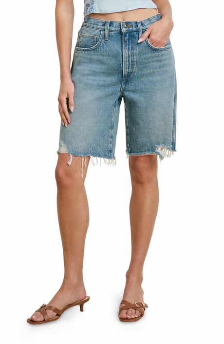 The Tommy Distressed High Waist Bermuda Shorts