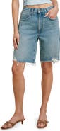 Favorite Daughter The Tommy Distressed High Waist Bermuda Shorts