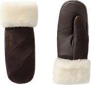 Mackage Fleece Trim Quilted Down Mittens