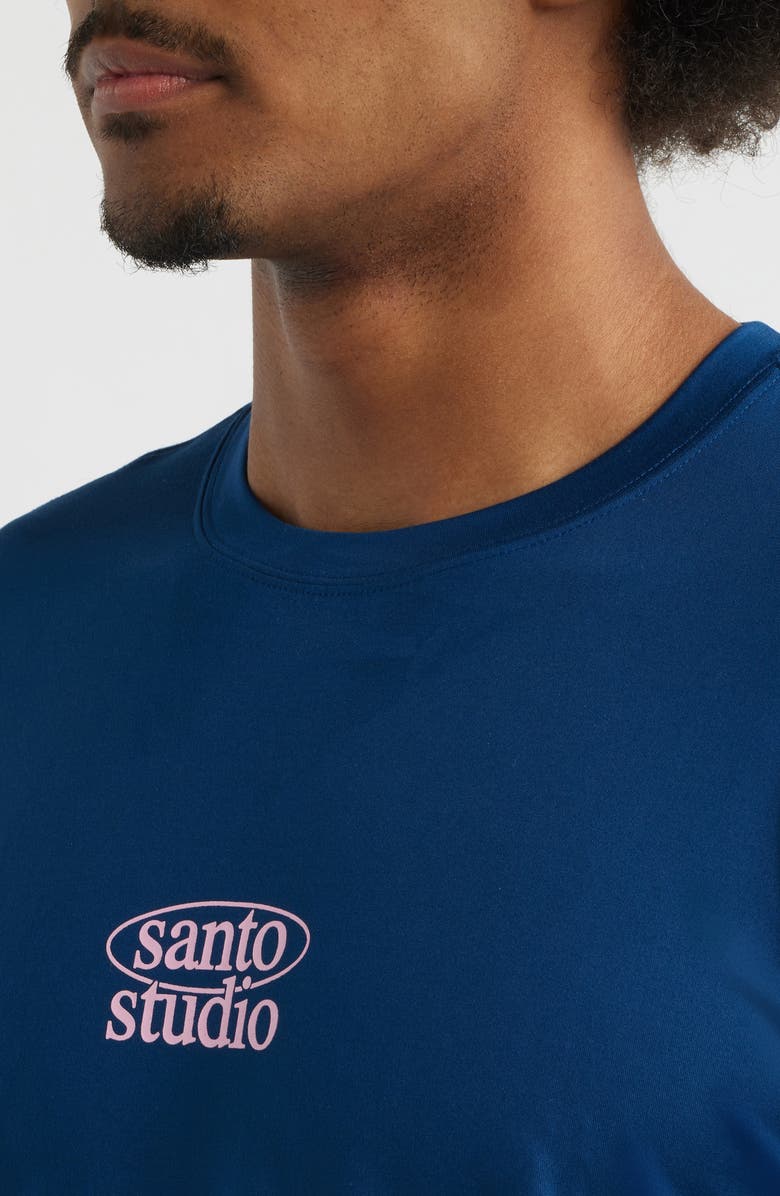 SANTO STUDIO Waiting Tech Graphic T-Shirt, Alternate, color, Navy