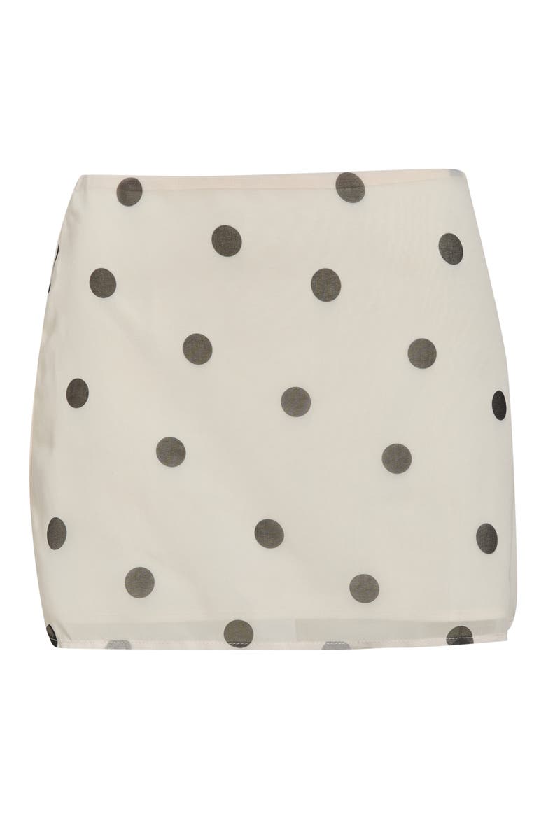 Adelaida Polka Dot Miniskirt, Alternate, color, CREAM POLKA