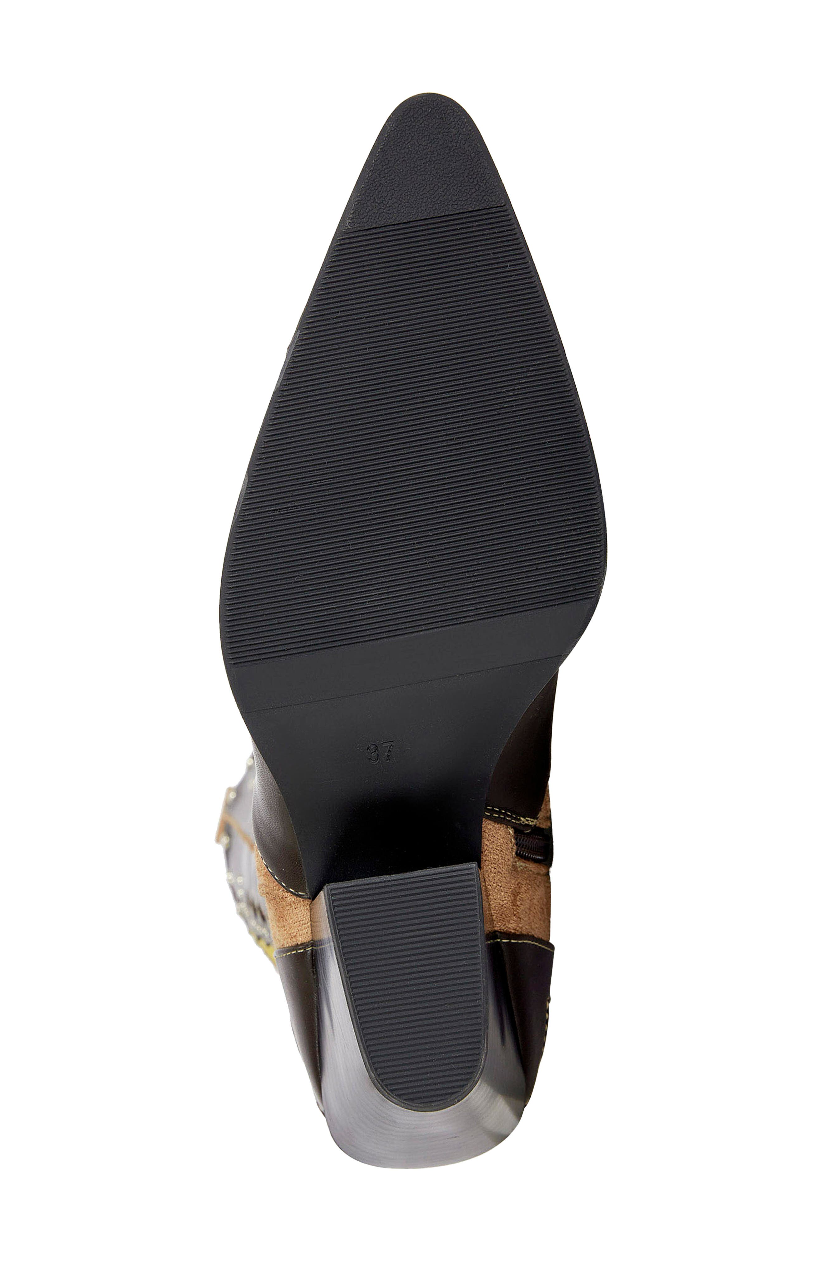 AZALEA WANG Flutter Knee High Western Boot, Alternate, color, 