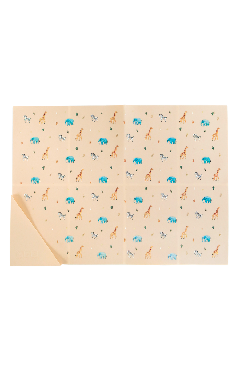 Austin Baby Co Silicone Foldable Placemat, Alternate, color, Safari Warm Cream