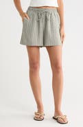 MAX STUDIO Stripe Drawstring Shorts