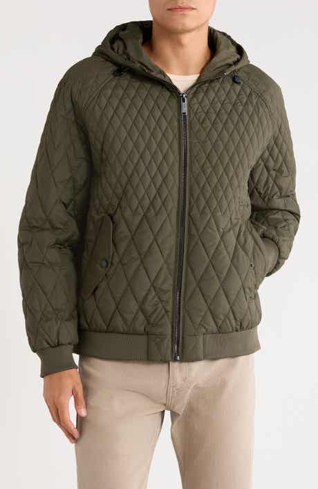 KARL LAGERFELD PARIS Hooded Diamond Quilted Jacket