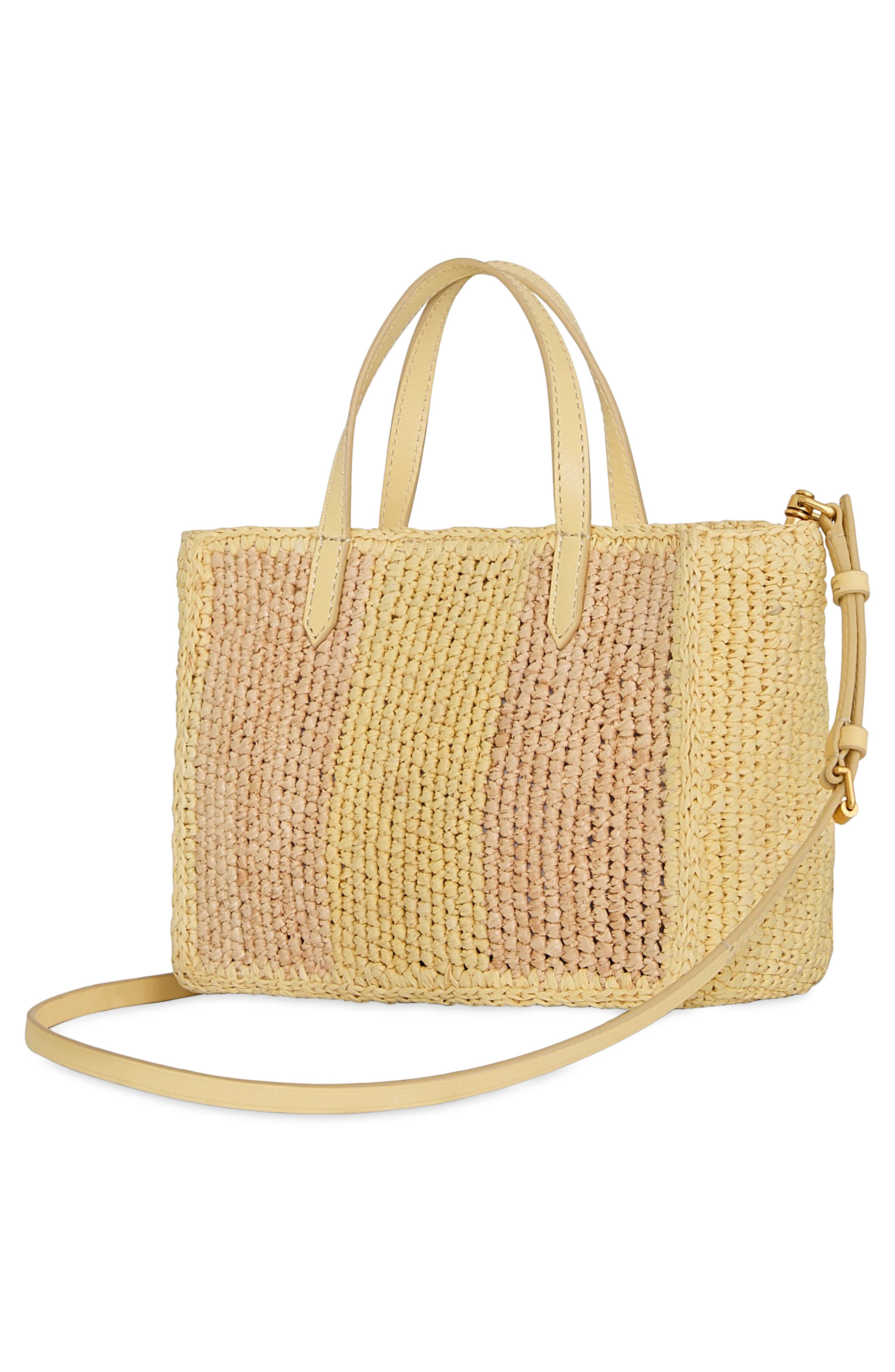 Mini Raffia Tote, Alternate, color, NATURAL MULTI