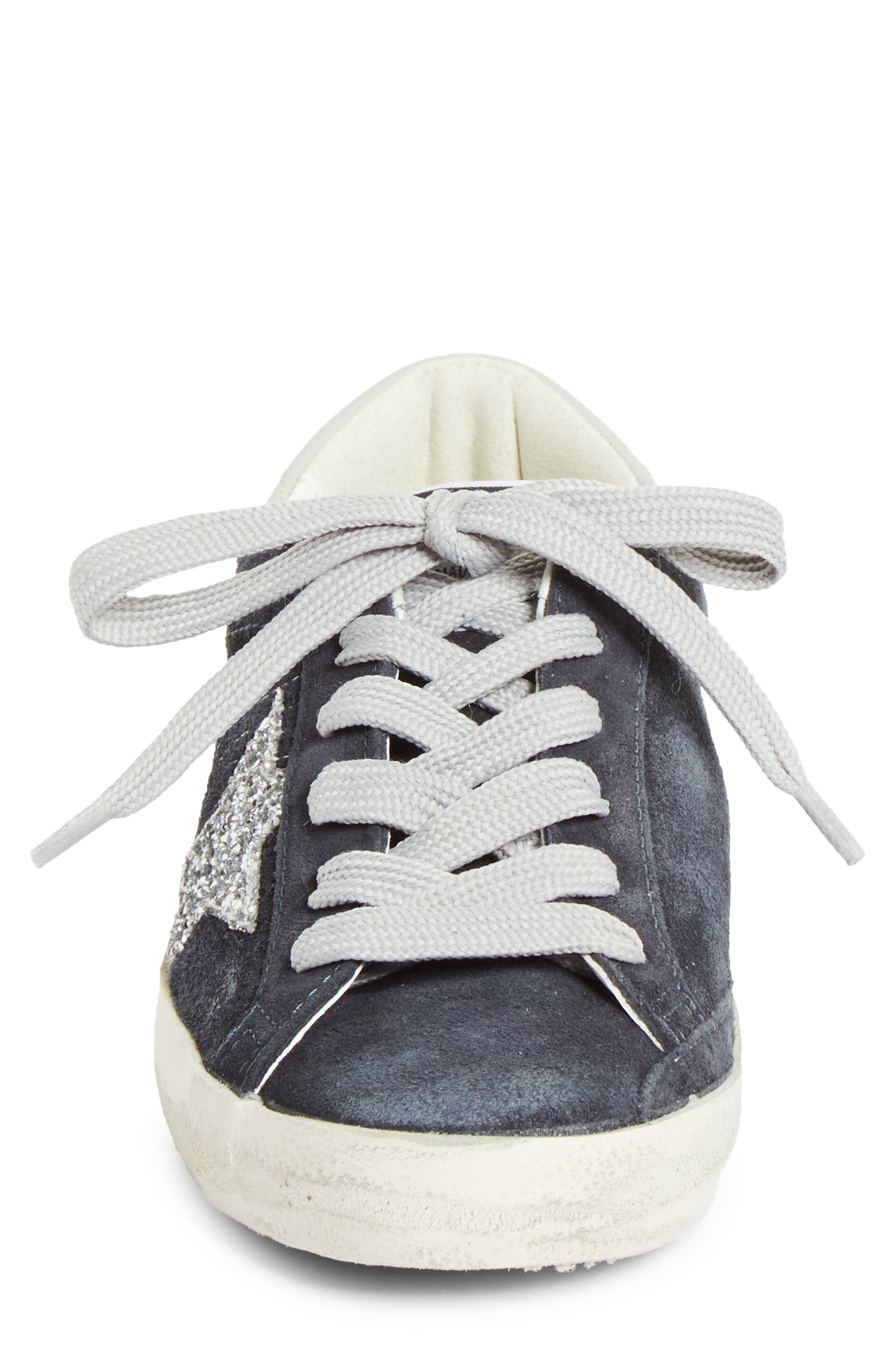 Golden Goose Super-Star Low Top Sneaker, Alternate, color, Navy Blue/ Silver/ Light Gray