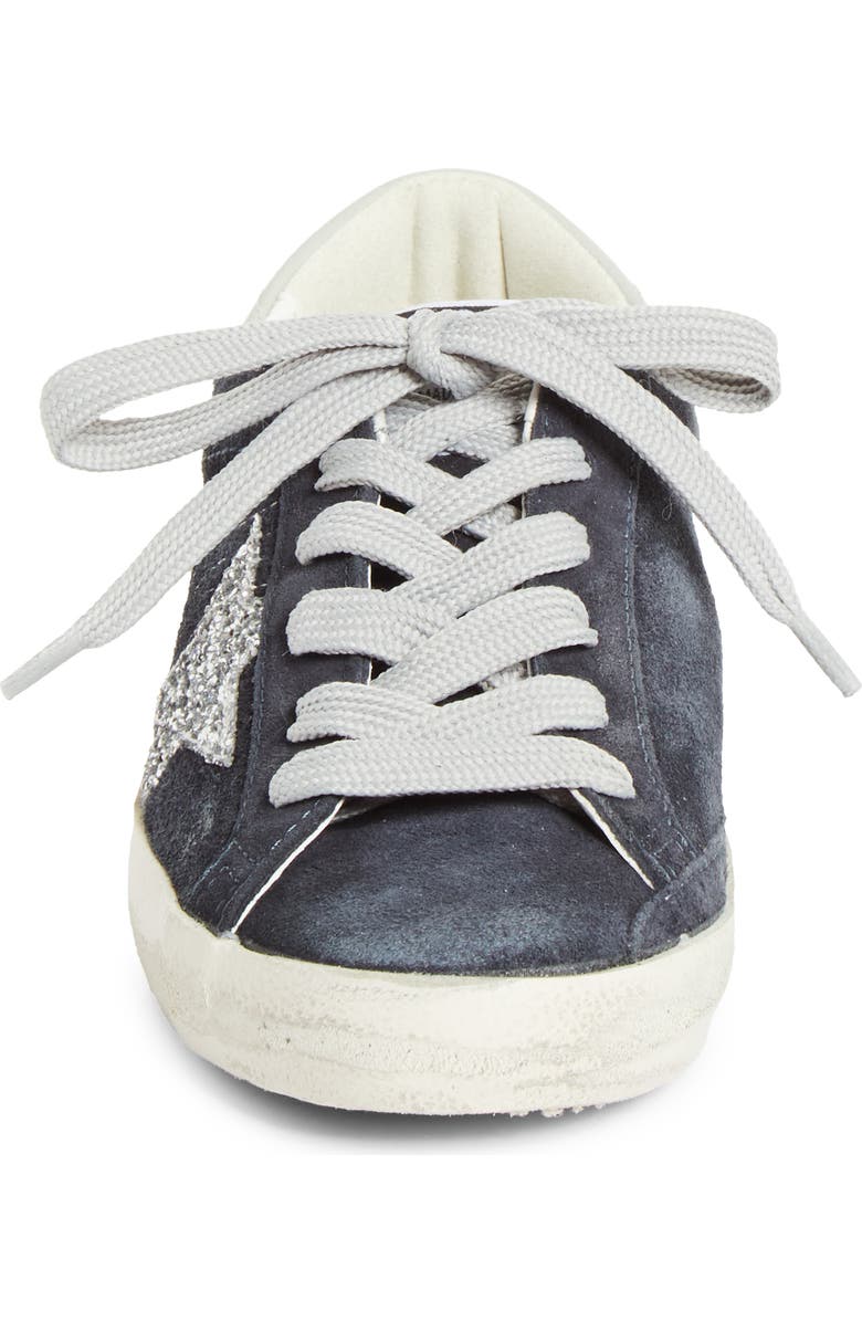 Golden Goose Super-Star Low Top Sneaker, Alternate, color, Navy Blue/ Silver/ Light Gray