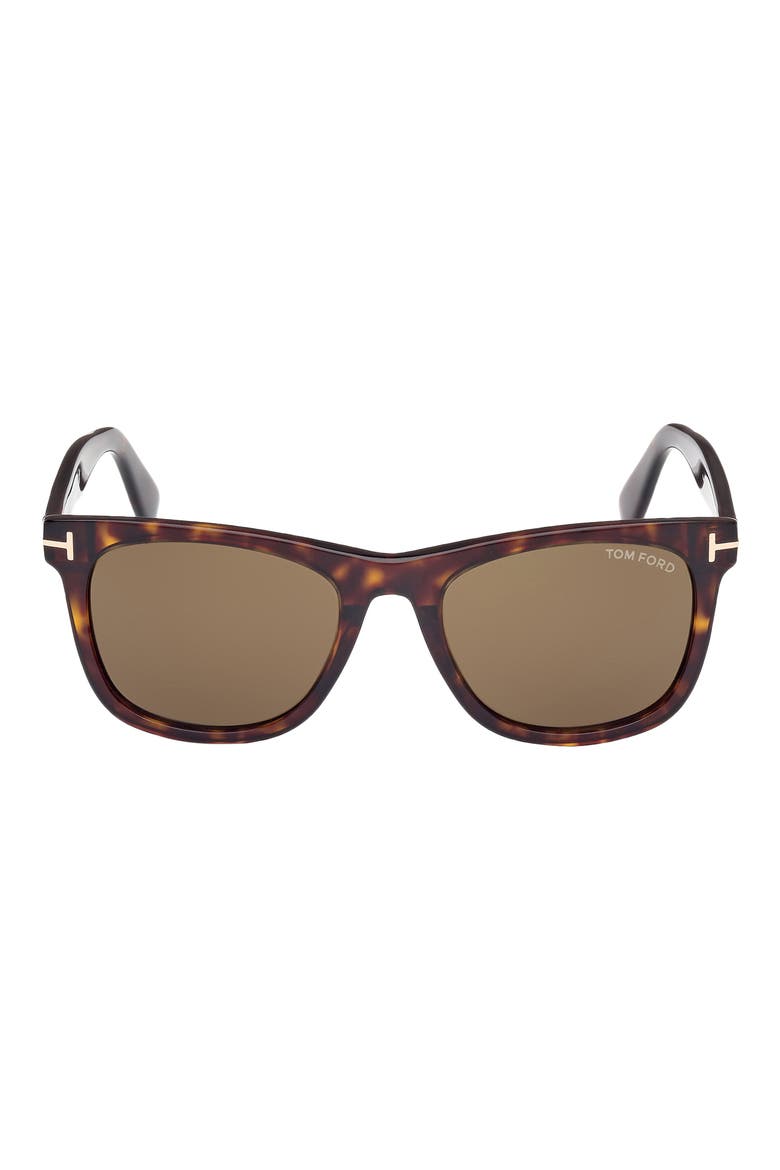 Kevyn 52mm Square Sunglasses, Main, color, DARK HAVANA / T LOGO / ROVIEX