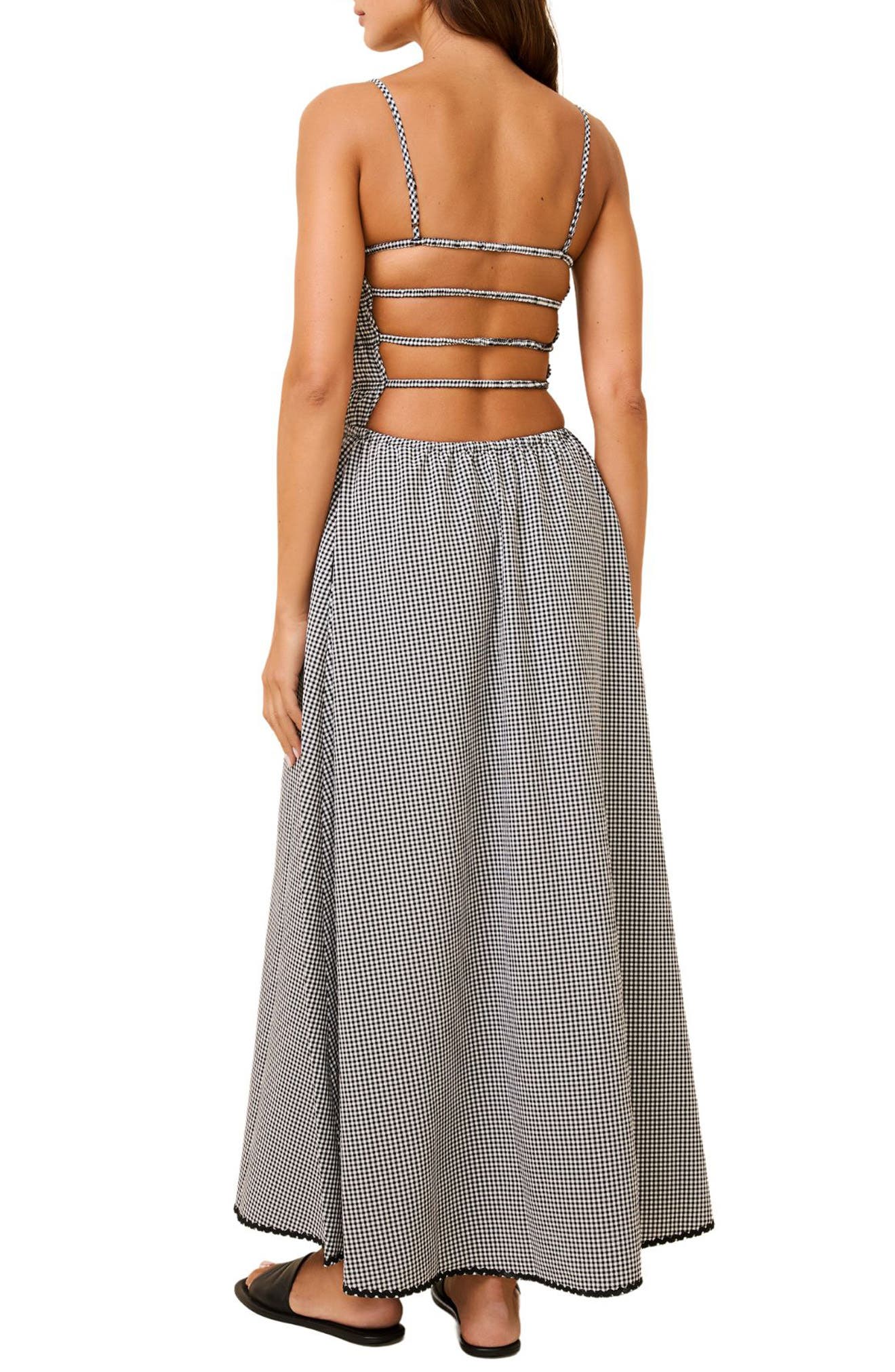 Solid & Striped The Delta Gingham Cotton Maxi Sundress (Women