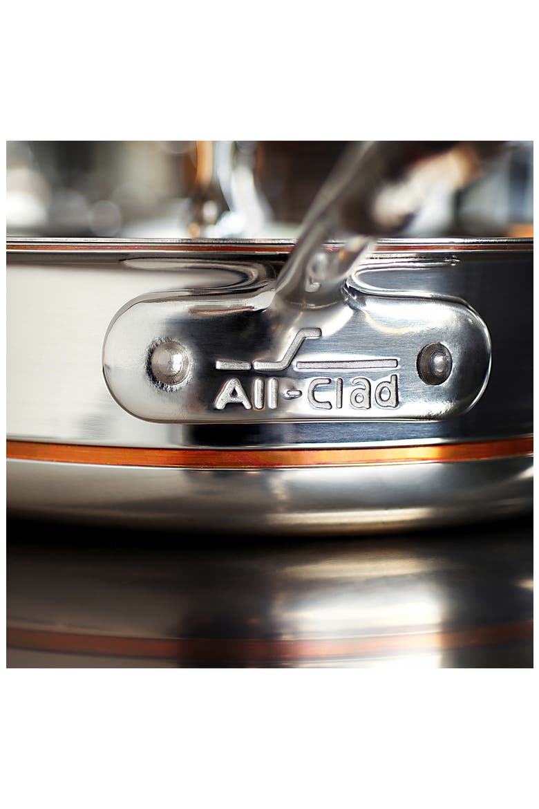 Copper Core 5-Ply Bonded 3-Quart Sauté Pan with Lid, Alternate, color, SILVER